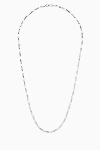 3mm Figaro Chain Necklace in Sterling Silver