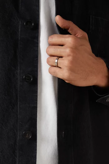 4mm Silver Ring in Matte Sterling Silver