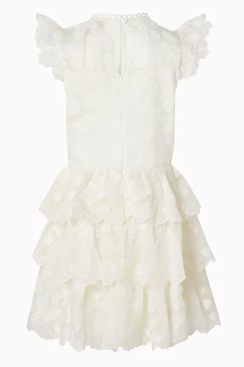 Alisha Frill Embroidered Dress