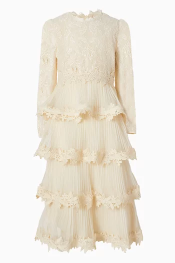 Peggy Midi Dress in Lace