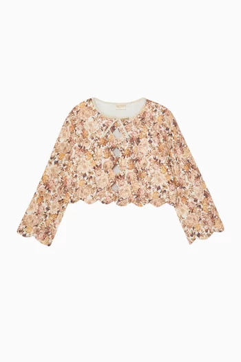 Josette Floral Cropped Top