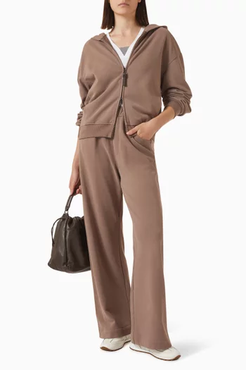 Wide-leg Pants in French Cotton-terry