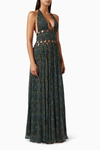 Zaria Open-back Dress in Viscose