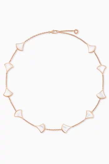 Diva's Dream Mother of Pearl Necklace in 18kt Rose Gold
