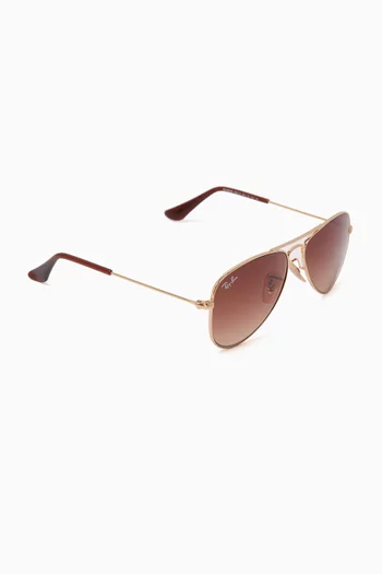 Junior Aviator Sunglasses in Gold-tone Metal