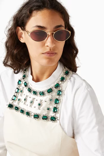 Oval Sunglasses in Metal
