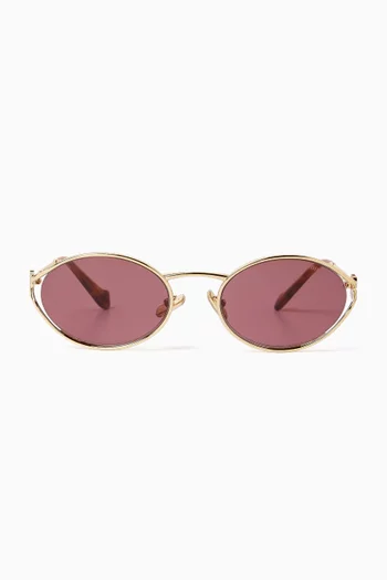 Oval Sunglasses in Metal