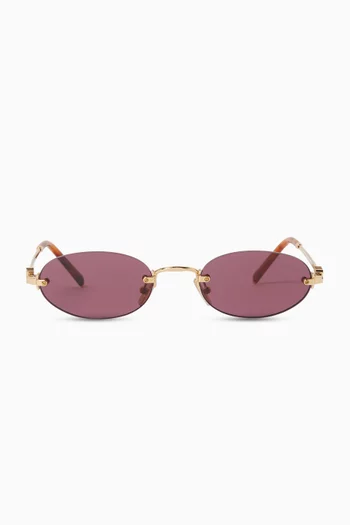 Oval Sunglasses in Metal
