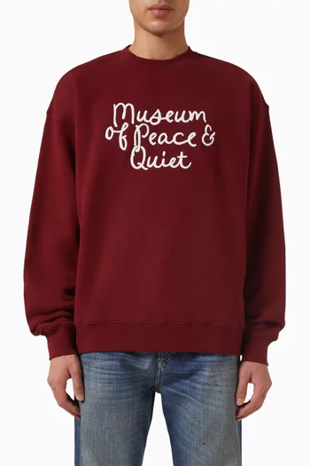 Scribble Crewneck Sweatshirt in Cotton