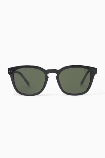 Square Frame Sunglasses in Acetate