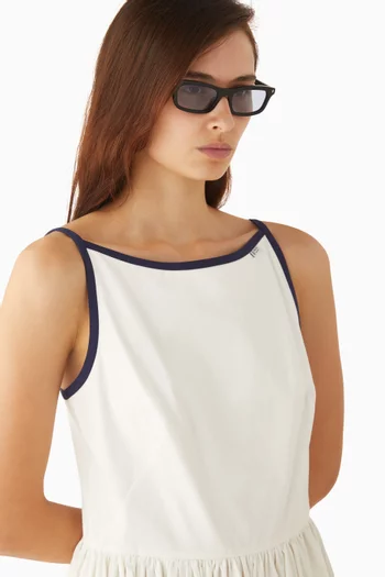 Rectangular Sunglasses in Acetate