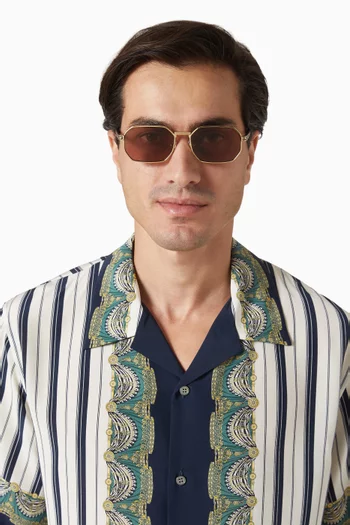 Rectangle Sunglasses in Metal