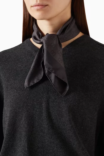 GG Mini Carré in Silk Twill