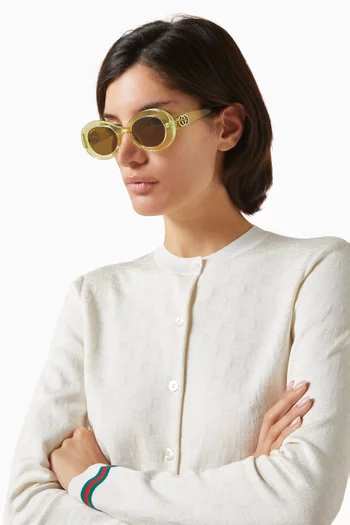 Oval Sunglasses in Acetate