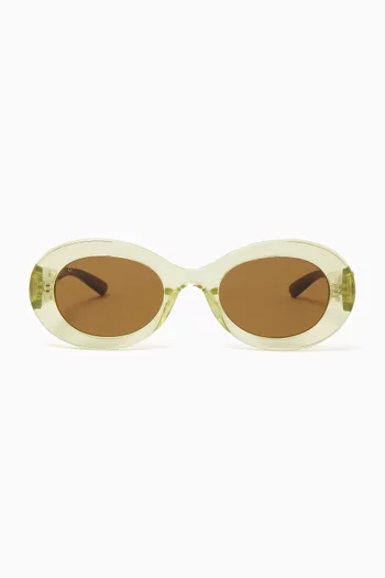 Oval Sunglasses in Acetate