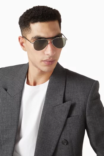 SL 864 Aviator Sunglasses in Metal