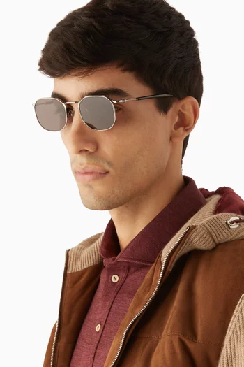 Irregular Sunglasses in Metal