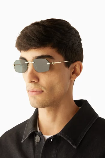 Irregular Sunglasses in Metal
