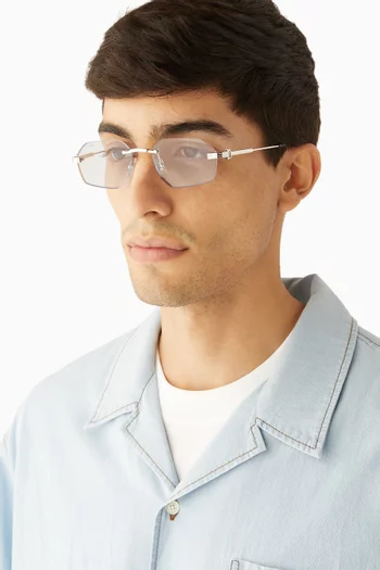 Irregular Sunglasses in Metal