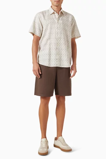 Clay Short-sleeved Shirt in Linen