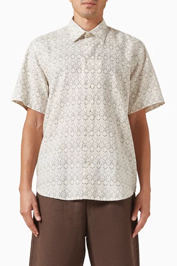 Clay Short-sleeved Shirt in Linen