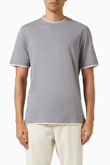 Faux-layering T-shirt in Cotton