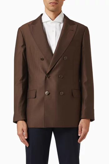 Deconstructed Blazer in Virgin Wool & Cashmere