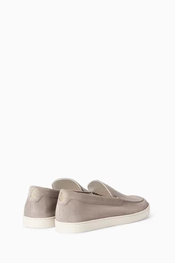 Chevron-effect Loafers in Suede
