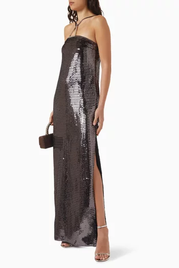 Ilian Sequin-embellished Gown in Crepe