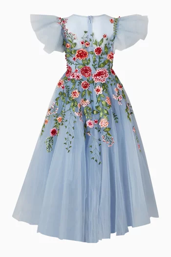 Gown in Embroidered Tulle