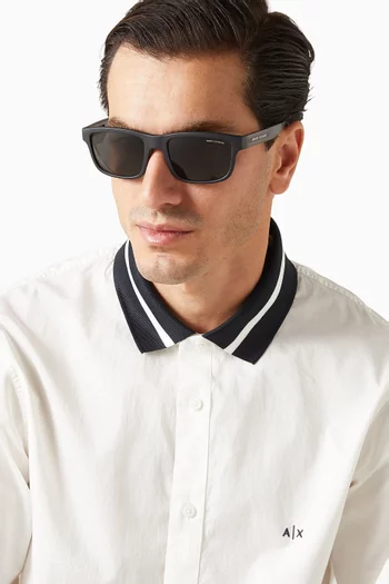 Rectangle Sunglasses in Acetate