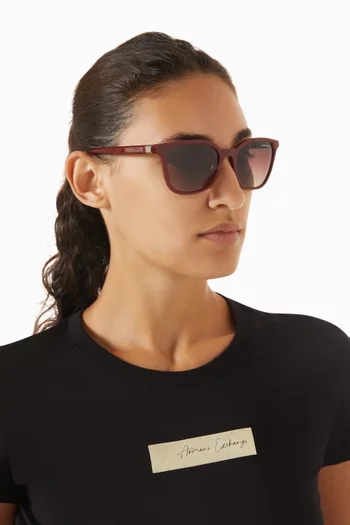 نظارة شمسية بتصميم عين القطة وإطار أسيتات
