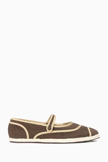 Nora Espadrille Flats in Cotton