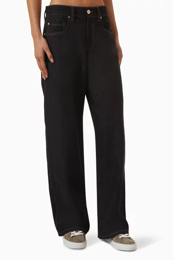 Loose Barrel Jeans in No-fade Denim
