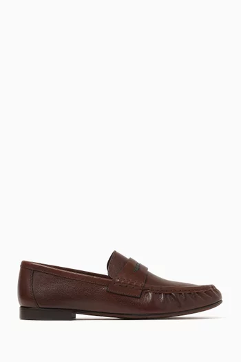 Riding Penny Loafers in Calfskin
