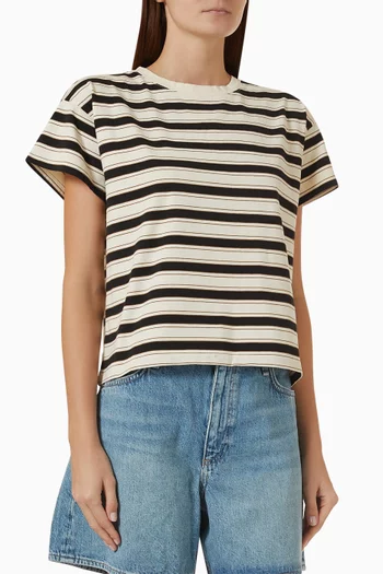 Kelly Boxy Striped T-shirt in Cotton