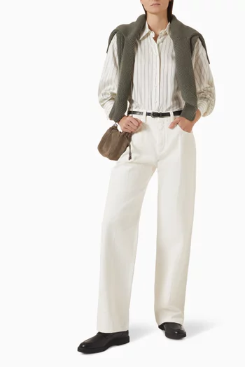 Striped Monili Shirt in Silk-poplin