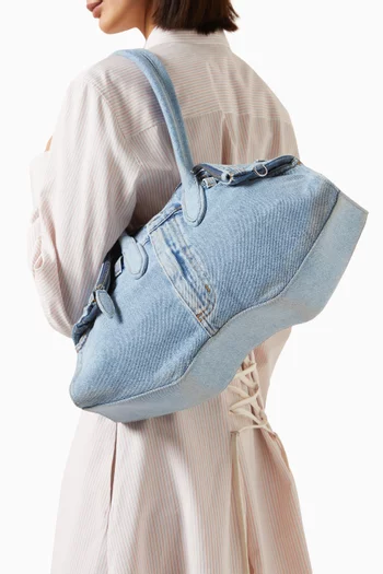 Manta Top-handle Bag in Cotton-denim