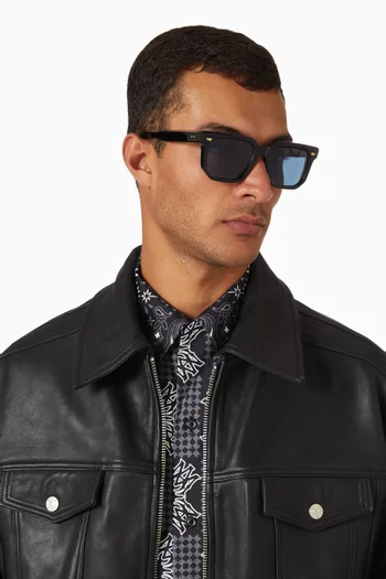 1410 Rectangle Sunglasses in Acetate