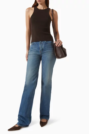 Luna Ribbed Tank Top in Cashmere-blend