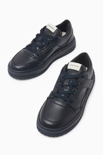 Low-top Sneakers in Glossy Bovine Leather