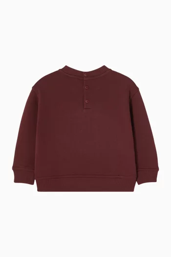 Macro Logo Sweatshirt in Cotton