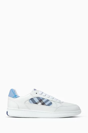Terrace Check Sneakers in Leather