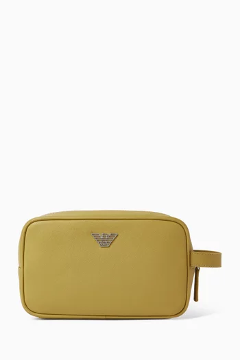 Toiletry Bag in Faux Leather