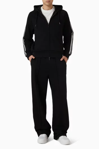 Zip-through Hoodie in Jersey Cotton
