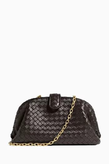 Small Lauren 1980 Clutch Bag in Intrecciato Leather