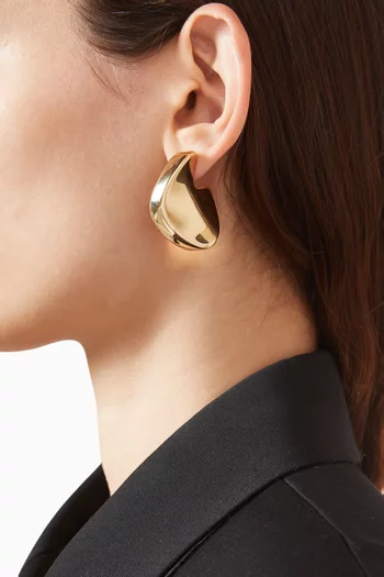 Medium Disc Earrings in 18kt Gold-plated Sterling Silver