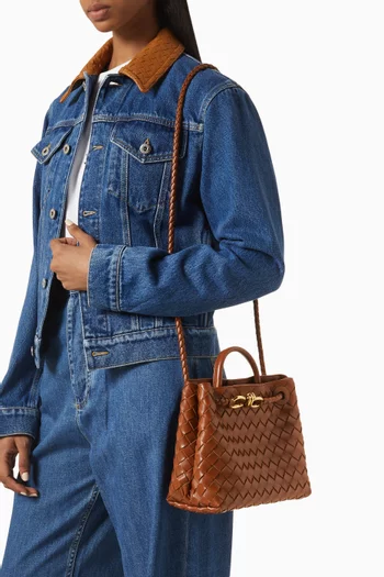 Small Andiamo Bag in Intrecciato Leather