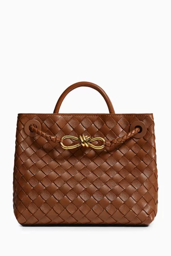 Small Andiamo Bag in Intrecciato Leather