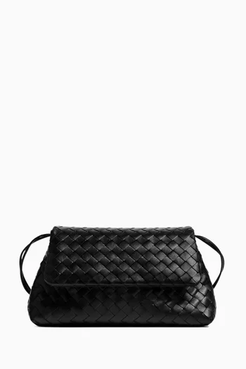 Giorno Shoulder Bag in Intrecciato Leather